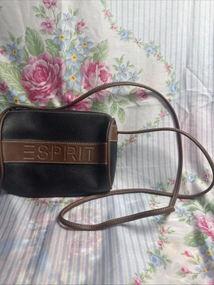 Bolso Bandolera Esprit Vintage Años 80 Años 90 Marrón/Negro Foto 1 de 3
