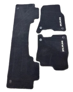 Mopar OEM 19-22 Dodge Ram Crew Cab Floor Mats Carpet Black 54359 Set Of 3 - Picture 1 of 4