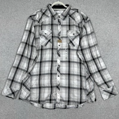 BKE Shirt Mens 2XL Plaid Button Up Western Pearl Snap Athletic Fit NWT - Image 1 of 4