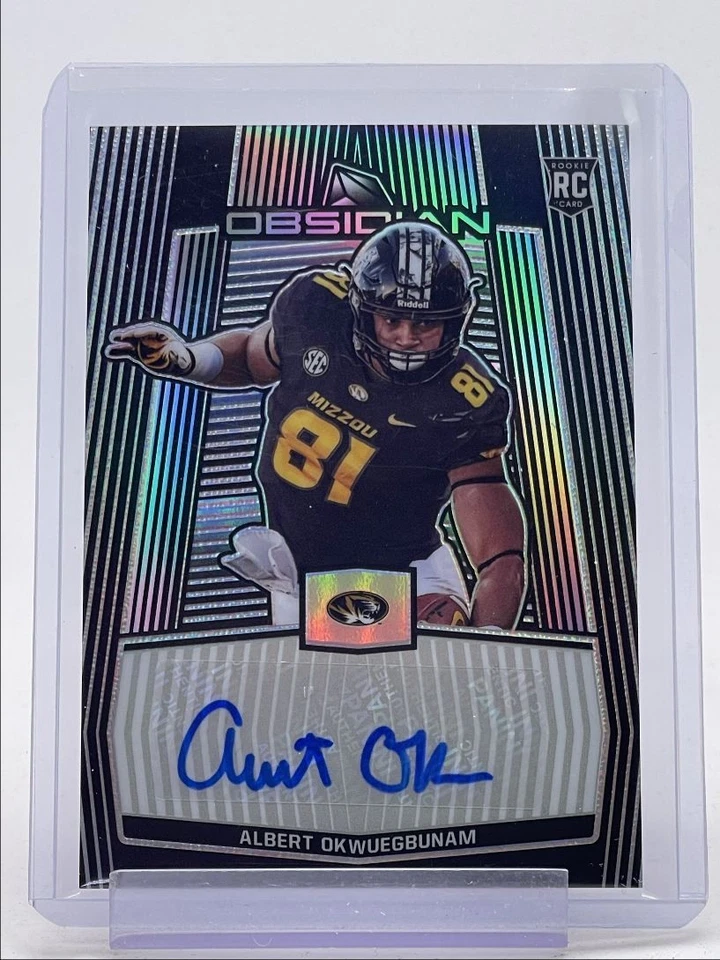 ALBERT OKWUEGBUNAM 2020 OBSIDIAN ROOKIE AUTOGRAPH #48 RC AUTO /99 Q5352 - Image 1 of 2