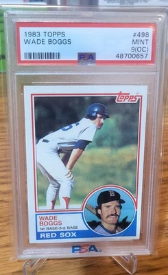 1983 Topps - Wade Boggs #498 PSA 9 (OC) (RC) - Image 1 of 2