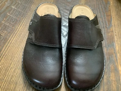 Zuecos de cuero Finn Comfort para mujer Mary Jane Mule zapatos talla 40D/9-9,5D Foto 1 de 4