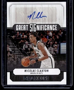 Nicolas Claxton 2022-23 Hoops Great SIGnificance Auto #GS-NCX Nets - Picture 1 of 2