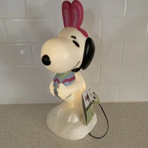 Peanuts Snoopy Easter Bunny 14” Blow Mold Lighted Decor Gemmy 2025 - Picture 1 of 10