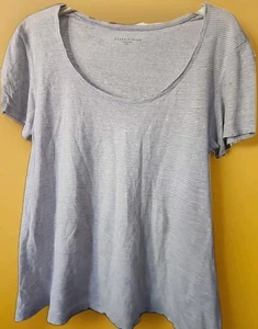 Eileen Fisher Top Size Xs Linen Jersey Tee Minimal Cottage NEW CR50 Excellent - Picture 1 of 8