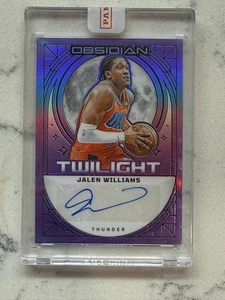 2023 OBISIDAN TWILIGHT JALEN WILLIAMS AUTOGRAPH PURPLE /49 THUNDER  - Picture 1 of 2