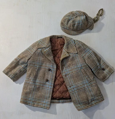 Chaqueta y sombrero de tweed de caza solitario vintage - niño talla 2 - Paperboy/Newsie Foto 1 de 4