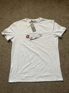 Christain Dior White Tee T-Shirt size L men's new with tags - Picture 1 of 4
