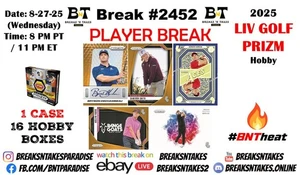 LEGION XIII (TEAM CARDS) 2025 Prizm LIV Golf Hobby CASE 16 BOX Break #2452 - Picture 1 of 1