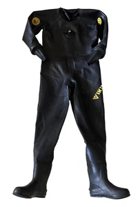 Traje seco de goma Viking Protech talla 2 grande con buceo comercial técnico buceo - Imagen 1 de 15