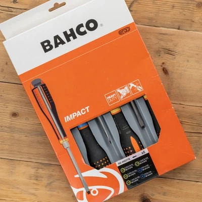 Bahco BE-9882TB ERGO Through Blade Screwdriver Set Slotted & Pozi - Image 1 of 4