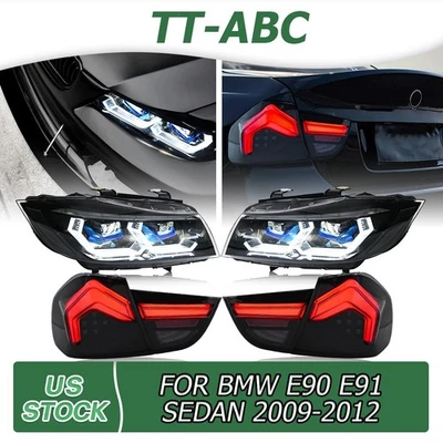 Faros LED + luces traseras LED para BMW E90 E91 328 335 2009-2012 giro secuencial Foto 1 de 4