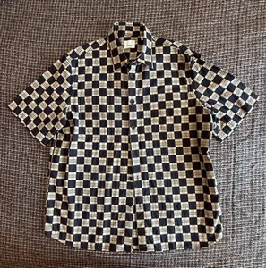 Burberry London Chequer print cotton Shirt short Sleeve Button Up Men’s Size M - Picture 1 of 17