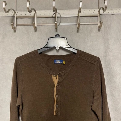 Polo Ralph Lauren Dress Women L Henley Long Sleeve Sweeping Flared Waffle Therma - Image 1 of 4