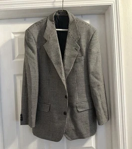 Campo Zanieri Designer Sport Jacke Blazer Gr. 42 R schwarz weiß Hahnentritt - Bild 1 von 8