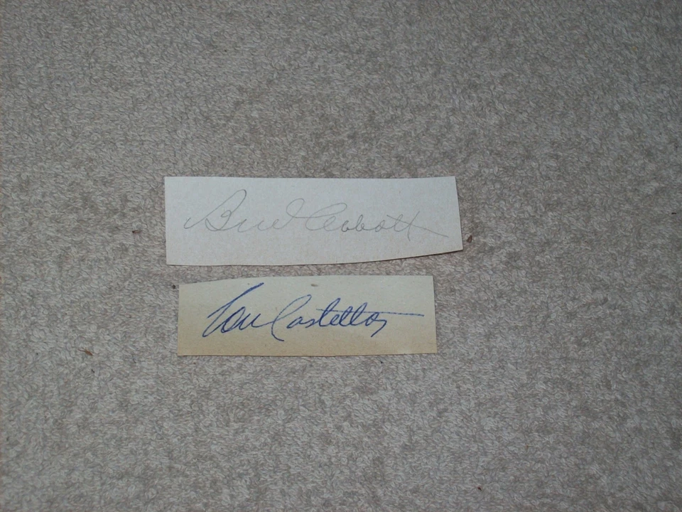 一套 Bud Abbott & Lou Costello 手工签名亲笔签名论文 - 电影喜剧 — 第 1/1 张图片