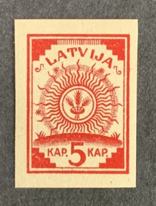 Latvia, Latvija, Sc1; Mi 1; MH/* printed on maps with an isobath mark RARE - Picture 1 of 2