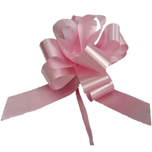 25 coccarde autotiranti granfiocco nastro 3cm l.130 cm diam.12cm rosa rosalba B - Imagen 1 de 1