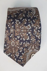 VTG Christian Dior USA Made Blue Green Paisley Silk Tie USA Made - Picture 1 of 5