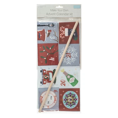 Trimits Make Your Own Advent Calendar Kit: Red NEW 2023 Design 38 x 51cm - Image 1 of 4