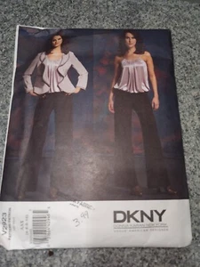 Vogue V2923 DKNY Semi-fitted Jacket Blouson Top Straight Leg Pants Sz 4-10 Uncut - Picture 1 of 5