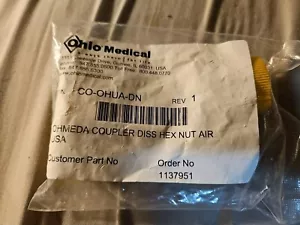 (2) Acoplador hembra Ohmeda, tuerca hexagonal y pezón DISS hembra, aire - Imagen 1 de 2