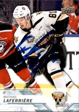 Mathias Laferriere Signed Autograph 18/19 Upper Deck CHL card 296 St Louis Blues