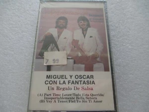 NOS, STILL SEALED LATIN AUDIO CASSETTE, MIGUEL Y OSCAR, CON LA FANTASIA,SALSA - Imagen 1 de 1