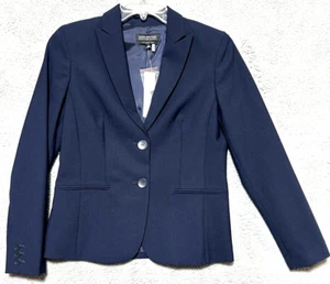 Jones New York Blazer Jacke Bi-Stretch Platinum Collection Damen 6 Navy Neu ohne Etikett - Bild 1 von 8