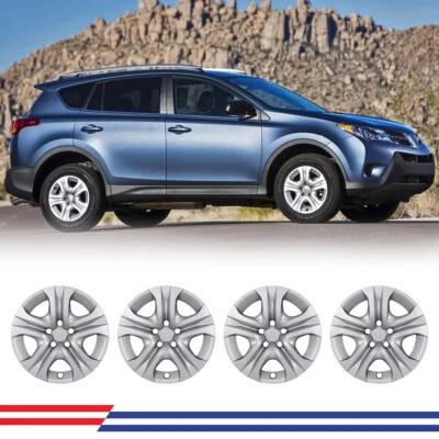 New 17" Set of 4 Wheel Cover Hubcap Replacement Fits 17" 2013-2018 TOYOTA RAV4 - Image 1 of 4