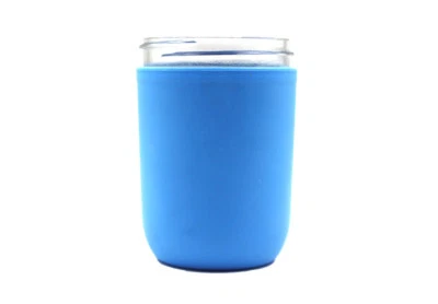 16oz BLUE Silicone Koozie, For A Wide Mouth Pint Mason Jar, Dishwash (no Jar) - Image 1 of 2