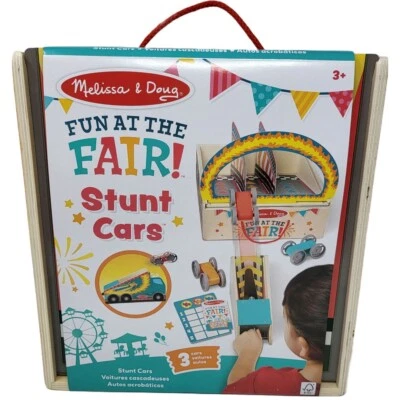 Melissa and Doug Fun at the Fair Stunt Cars 3 Cars Lanzador 2 carriles Divisores Nuevo Foto 1 de 4