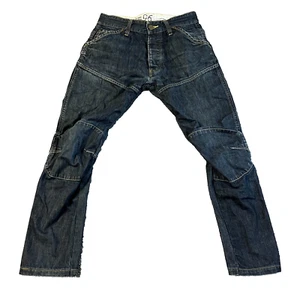 Pantalones de mezclilla sueltos para hombre G-Star 96 Elwood azul lavado 100 % algodón botón mosca W32 L29 - Imagen 1 de 15
