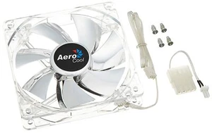 AeroCool Silver Lightning 120mm White LED Case Cooling Fan - Picture 1 of 3