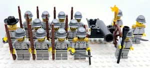 Civil War Light Bluish Gray Confederate Battalion made with real LEGO® Figure - Picture 1 of 7