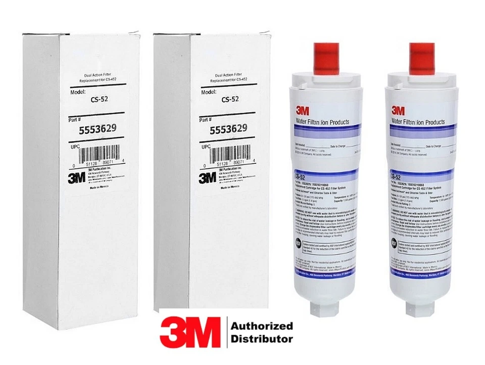 3M Cuno, CS-52 CS52, CS-452 Fridge Water Filter - Bosch Neff Siemens LG - 2 Pack - Image 1 of 3