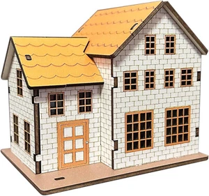 Rompecabezas de madera 3D para adultos, kit modelo de construcción de casa pequeña, 13 piezas, cabaña de troncos - Imagen 1 de 8