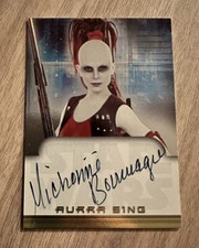 2001 Topps Star Wars Evolution Michonne Bourriague as Aurra Sing On-Card Auto