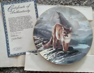 COUGAR W. S. George Hallmark collector plate CHARLES FRACE NEW 1991 LIMITED - Picture 1 of 9