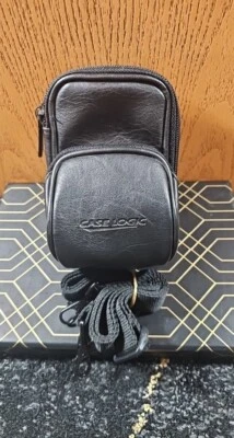 VTG Case Logic Small Leather Camera Bag With Belt Loop/Shoulder Strap Black - Image 1 of 4