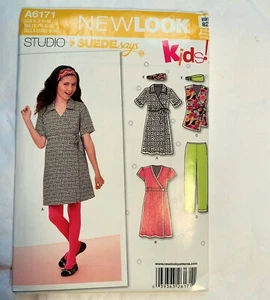 New Look Schnittmuster ungeschnitten Mädchen Wickel Top Anzughose Größe 8-16 # A6171 - Bild 1 von 2