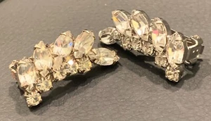 Vintage Mid Century Strass Ohrclips - Bild 1 von 7