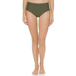 DKNY Women's Seamed High-Waist Bikini Bottoms Swimwear Size Moss green L - Picture 1 of 6