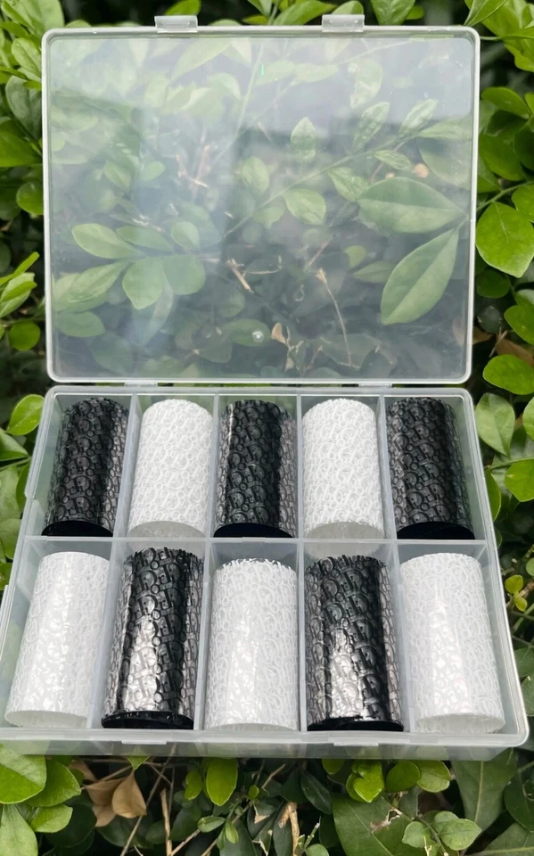 Juego de láminas adhesivas de transferencia de arte en uñas 10 piezas - Novedades Foto 1 de 1