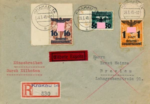 BF1623 / GENERAL-GOUVERNEMENT - KRAKAU - 1940 , Michel 27, 34, 37 - Bild 1 von 2
