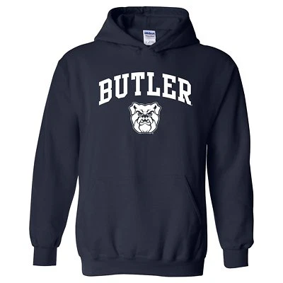 Butler University Bulldogs Arch Logo - NCAA Pullover Hoodie - Navy - Image 1 of 4
