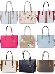 Michael Kors Gilly Jet Set Travel Large Drawstring Top Zip Tote Signature MK - Picture 1 of 32
