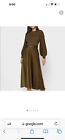 Ted Baker Gwenii knitted belted dress, khaki. Size 1 (TB Size)