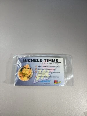 Vintage 1999 WNBA Michele Timms Phoenix Mercury US West Button Hat Lapel Pin NEW - Image 1 of 4