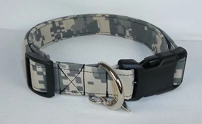 Authentic Army Digital Camo Military fabric Dog Collar custom made adjustable  - Image 1 of 3
